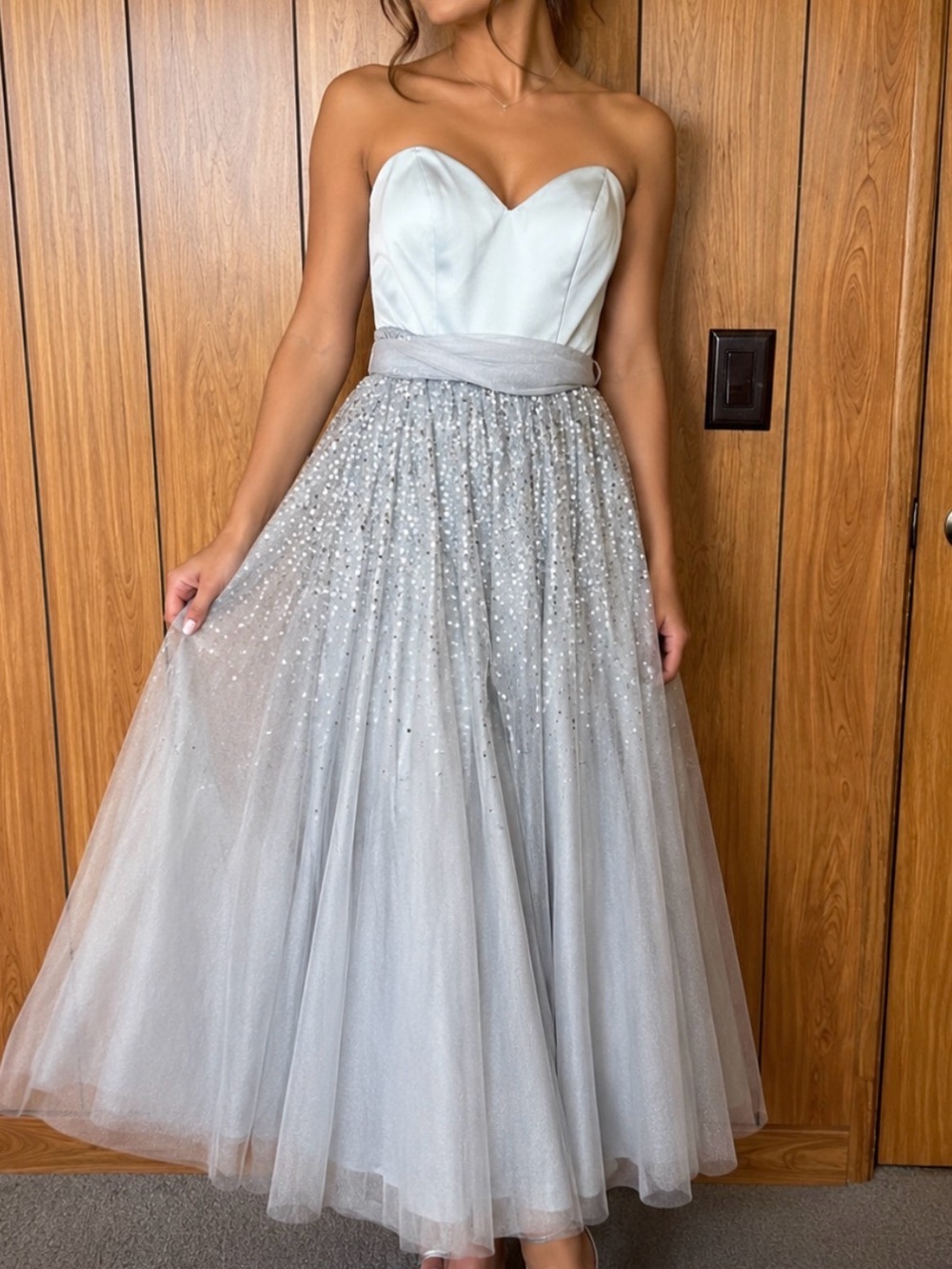 Sherri Hill Sequin Tulle Prom Dress